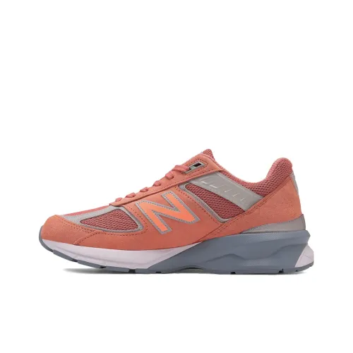 New Balance NB 990 V5 Low Топ Повседневные Беговые Кроссовки Унисекс Розовый Оранжевый