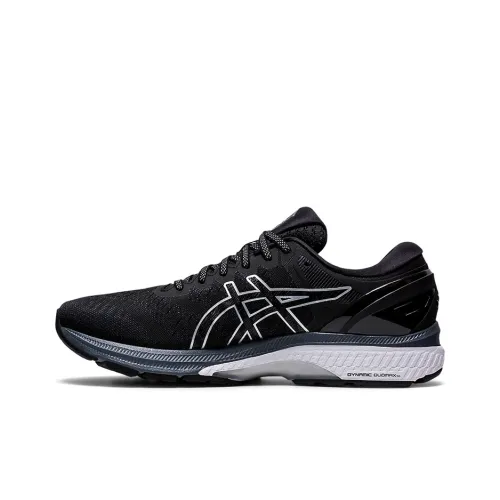 Asics Gel Kayano 27 Low Топ Беговые кроссовки Мужские Черный Белый