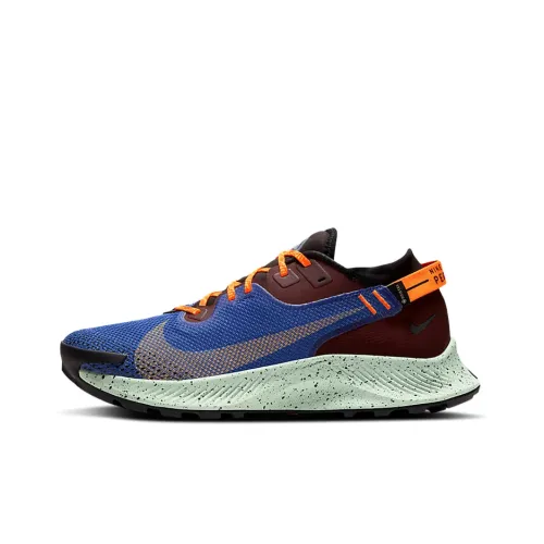 Nike Pegasus Trail 2 Амортизаторы Slip-resistant Низкий топ Марафон Беговые кроссовки Мужской Синий Умбра