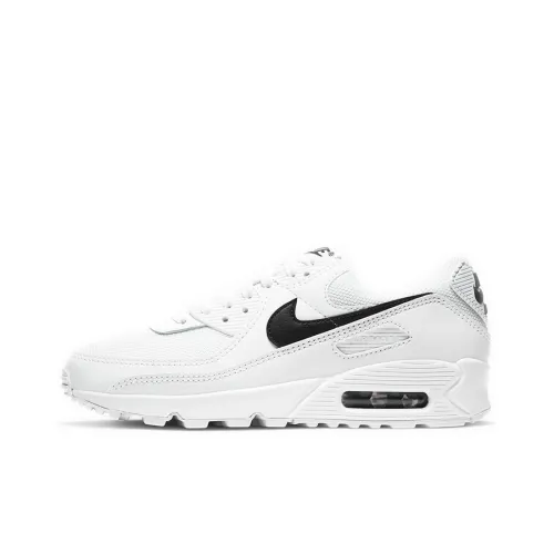 Nike Air Max 90 Устойчивые к истиранию Низкие Беговые кроссовки Женские Чисто белый