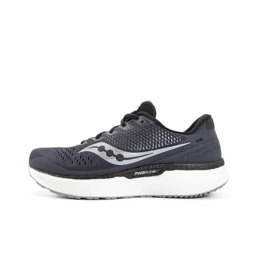 Saucony Triumph 18 Slip-resistant Breathable Lightweight Low-Top Training Running Shoes Men's Charcoal Black