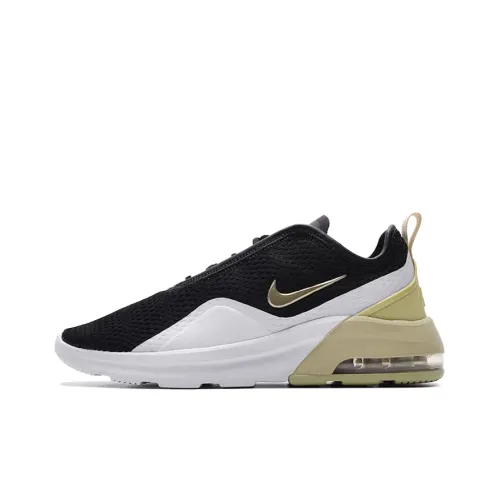 Nike Air Max Motion Low Топ Марафон Беговые кроссовки Женские Черный Белый Золото