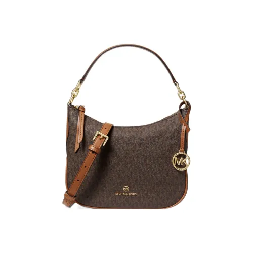 MICHAEL KORS MK Kelsey Холщовая Сумка через плечо Маленькая Женская Коричневая