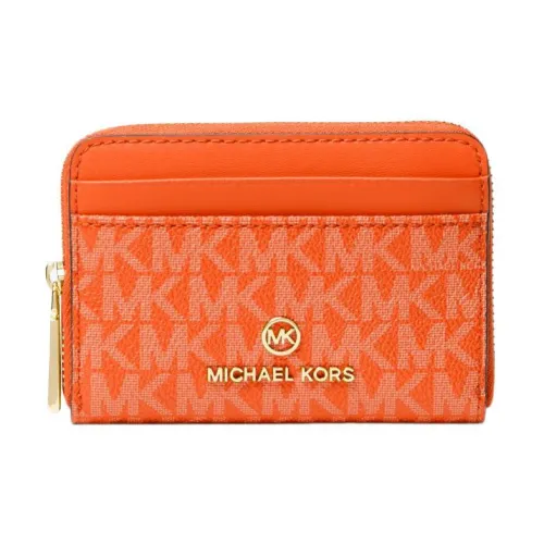 MICHAEL KORS Jet Set Покрытый холст Кошелек Маленький Унисекс Оранжевый