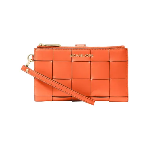 MICHAEL KORS Adele кожаный клатч сумка на запястье кошелек женский оранжевый
