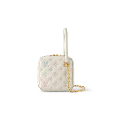 LOUIS VUITTON Квадратная овчина сумка с цепочкой сумка женская белая