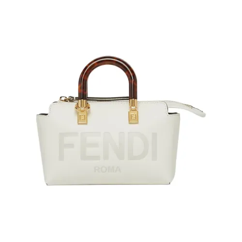 FENDI By The Way Series Телячья кожа Бостон Сумка через плечо Сумка Мини Женская Белая