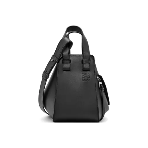 LOEWE Hammock Коровья кожа Сумка через плечо Сумка Обычный Женский Черный