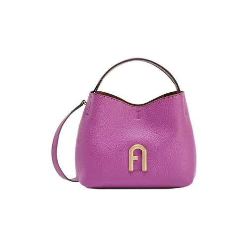 Furla Primula Телячья кожа Ведрообразная сумка Сумка через плечо Мини сумка Женская Фиолетовая