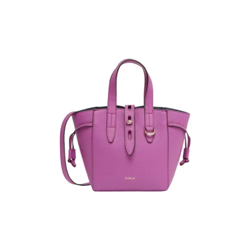 Furla Net Collection Рельефная Телячья Кожа Корзинка Сумка Сумка через плечо Мини Сумка Женская Фиолетовая