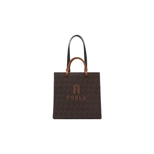 Furla Varsity Style Тоут Сумка Сумка для покупок Сумка на плечо Сумка большая Женская Кофейная