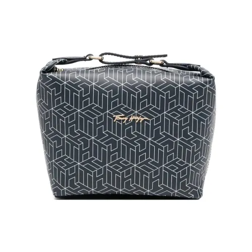Tommy Hilfiger Полиуретан Косметичка Сумка Сумка через плечо Сумка для туалетных принадлежностей Маленькая Женская Синяя