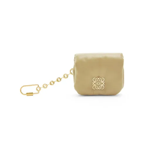 LOEWE Овчина с коровьей кожей кошелек для монет мини женский глина зеленый