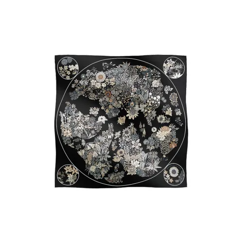 HERMES Шелковые шарфы Женские Черный