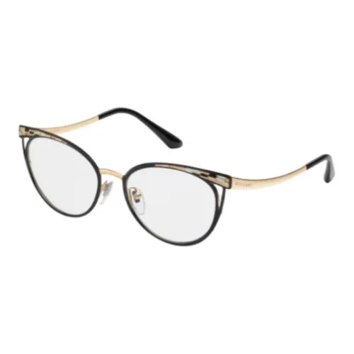 BVLGARI Металл Кошачий глаз Оправы для очков Женские Черный