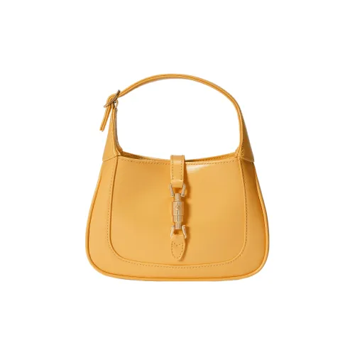 GUCCI Jackie 1961 Кожа Лунный Сумка на плечо Сумка через плечо Мини Женская Желтая