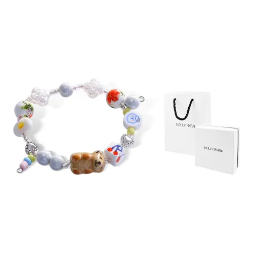 HOLLY RYAN Трехмерные Медведи Ins Модный Браслет с Бусинами Женские Cute Cartoon Heart Jewelry