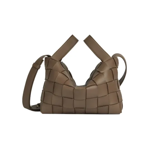 Bottega Veneta Cassette Овчина Сумка для боулинга Сумка через плечо Сумка Маленькая Женская Тауповая