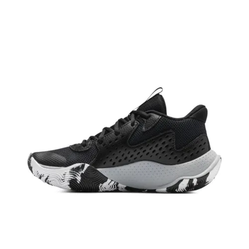 Under Armour Jet '23 Амортизация Износостойкие Низкие Баскетбольные Кроссовки Унисекс Черные