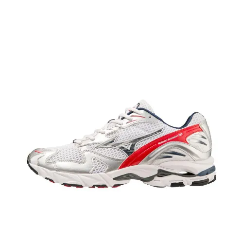 Кроссовки для бега Mizuno Wave Rider 10, низкий топ, серебристый, унисекс