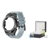 Чёрный дымчатый + коробка для часов + закалённое стекло для защиты экрана