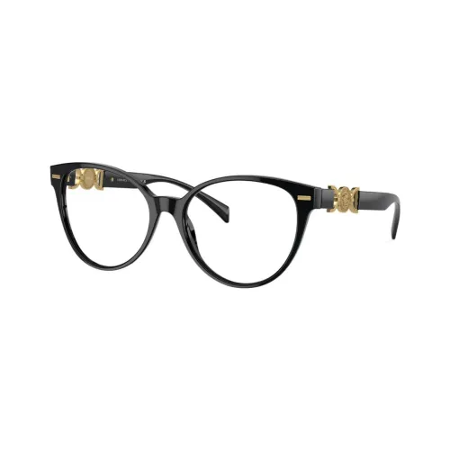 VERSACE Ацетат Нерегулярная форма Оправа для очков Женская Черная