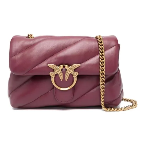 PINKO Овчина Swallow Сумка Сумка через плечо Большая Женская Бордовая