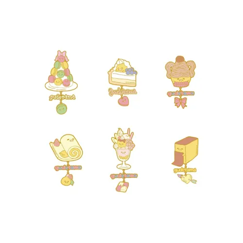 TOP TOY Gudetama Sweet Afternoon Tea Collection Мерч по IP Значки