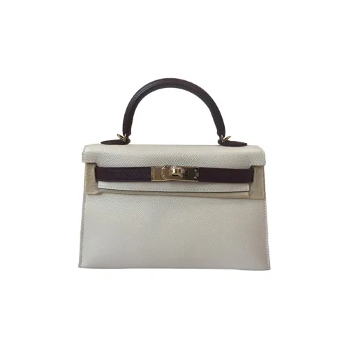 HERMES Mini Kelly 2nd Generation Эпсомская кожа Сумка Kelly Сумка Женская Бордо Бургунди