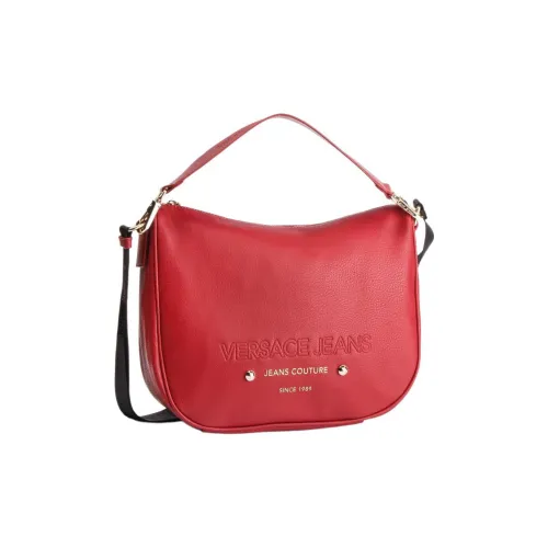 VERSACE JEANS COUTURE Золотая тонировка замковая хобо сумка сумка через плечо одно плечо женская красная