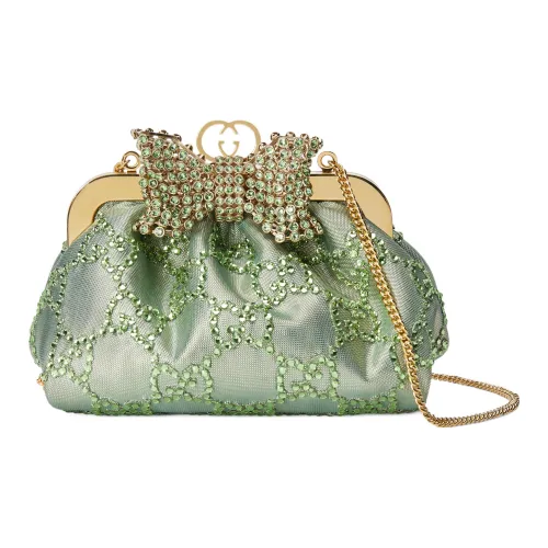 GUCCI Brocade Fabric Clutch Regular Women's Green GUCCI Парча Ткань Клатч Стандартный Женский Зеленый