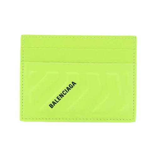 Balenciaga Телячья кожа Держатель для карт Держатель для карт Мужской Неоново-желтый