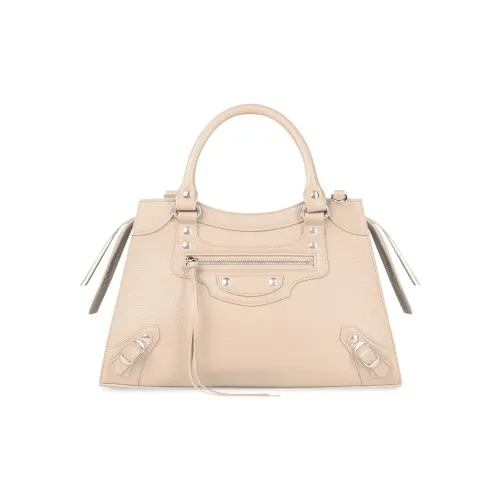 Balenciaga Neo Classic Телячья кожа Сумка через плечо Сумка Маленькая Женская Светлый Бежевый
