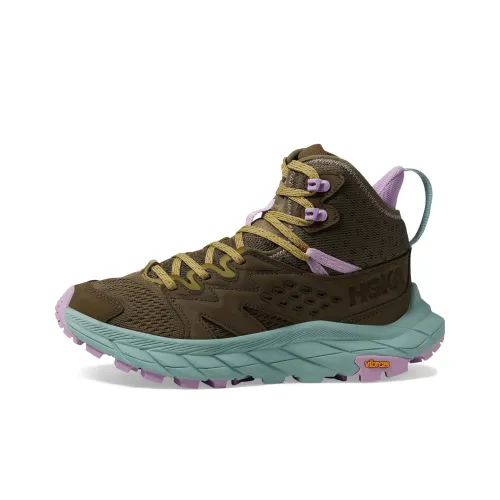 HOKA ONE ONE Anacapa Breeze Шокабойеры Противоскользящие Устойчивые к истиранию MID Топ Уличная обувь Женская Зеленая