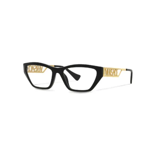 VERSACE Металлические ацетатные оправы для очков нерегулярной формы женские черные