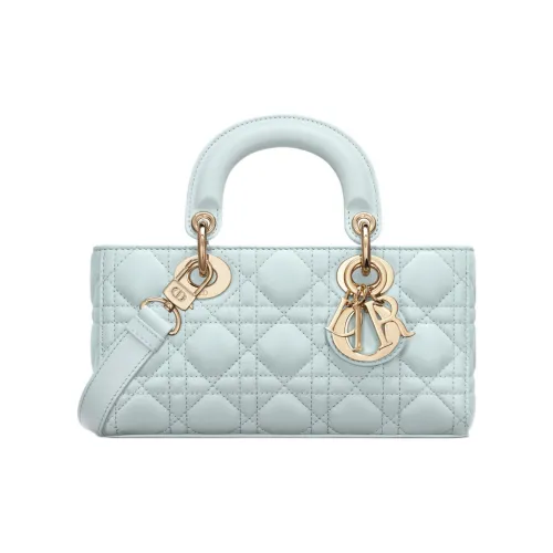 DIOR LADY D JOY Lambskin Сумка Lady Dior Сумка через плечо Сумка Маленькая Женская Синяя