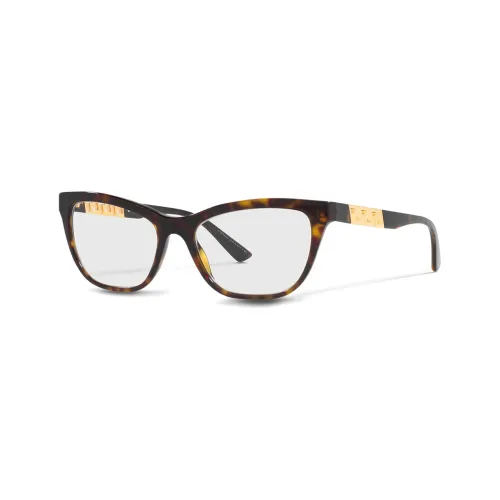 VERSACE Металл Ацетат Нерегулярная форма Оправы для очков Женские Коричневый