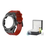 Черно-красный + Коробка для часов + HD + Закаленное стекло для защиты экрана