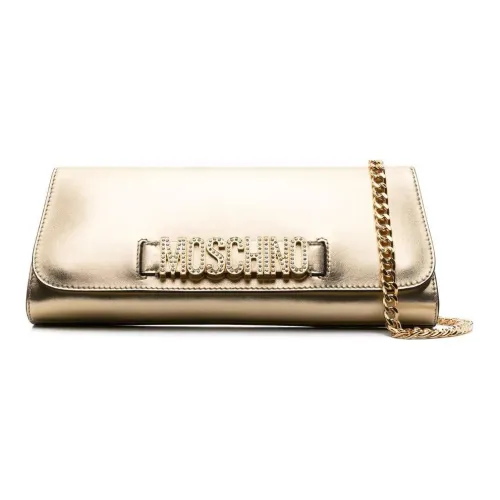 MOSCHINO Телячья кожа Baguette Клатч Сумка Женская Золотая