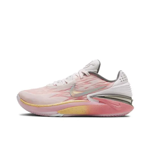 Nike Air Zoom Cut 2 Медово-персиковый Низкий Топ Баскетбольные Кроссовки Унисекс Розовый