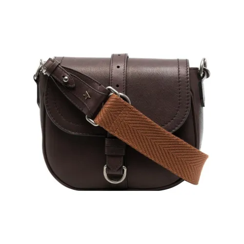 Golden Goose Телячья кожа Портативный Crossbody Сумка Сумка через плечо Маленькая Женская Коричневая