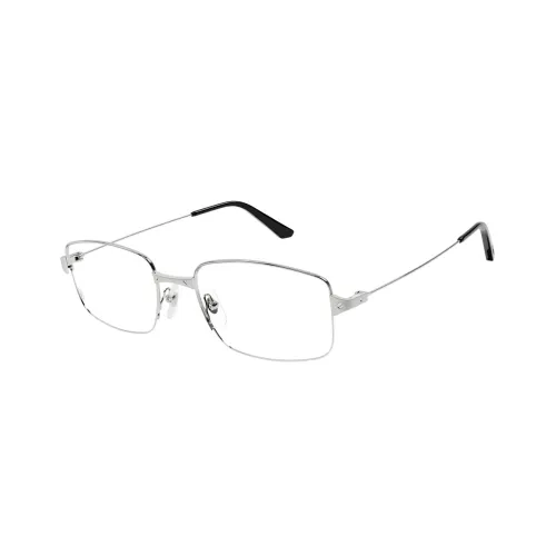 Cartier Титан Прямоугольные Оправы для Очков Унисекс Серебряный
