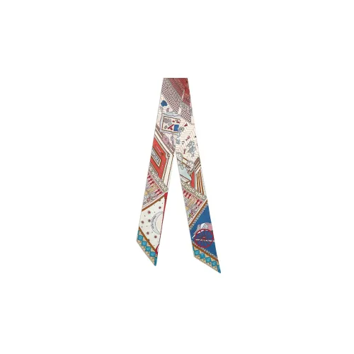 HERMES Twilly Шелковые шарфы Унисекс Многоцветные