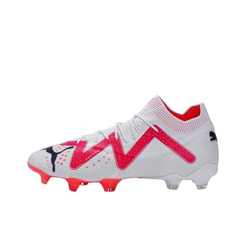 PUMA Future Ultimate AG Искусственная трава FG Твердый грунт Футбольные бутсы Унисекс Белый Красный