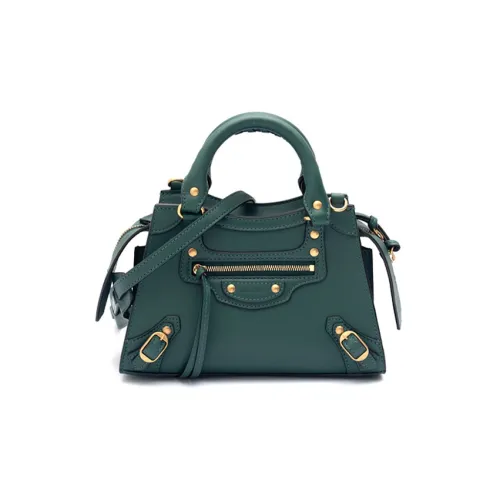 Balenciaga Сумка через плечо из телячьей кожи мини-сумка для женщин цвет темно-лесной зелени