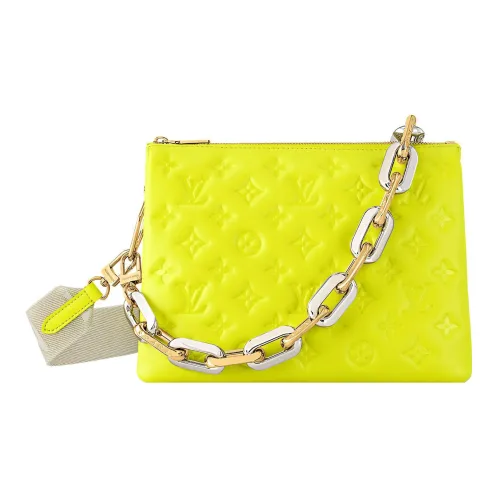 LOUIS VUITTON Coussin Овчина Сумка через плечо Маленькая Женская ACID Зеленая