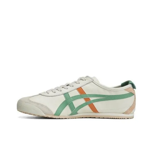 Onitsuka Tiger MEXICO 66 Износостойкий Дышащий Легкий Низкий Топ Повседневная Обувь Унисекс Белый Зеленый