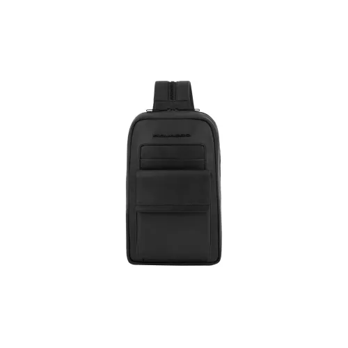 PIQUADRO Кожа Sling Сумка Сумка через плечо Мужская Черная