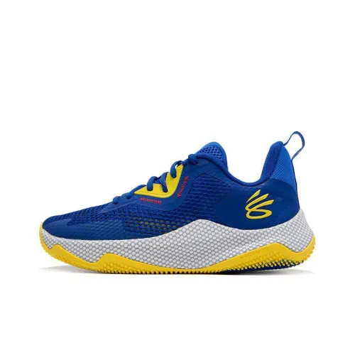 Under Armour Hovr Splash 3 Баскетбольные кроссовки Низкий топ Синий/Желтый Белый Мужской