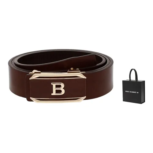 FREE RABBITⅡ Буква Logo Украшение Автоматическая Застежка Кожаные Ремни Мужской